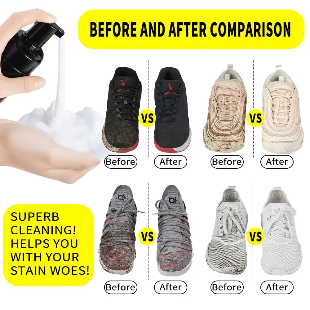 Sneaker Cleaning Kit – Foam Cleaner with Brush & Cloth | Vieora