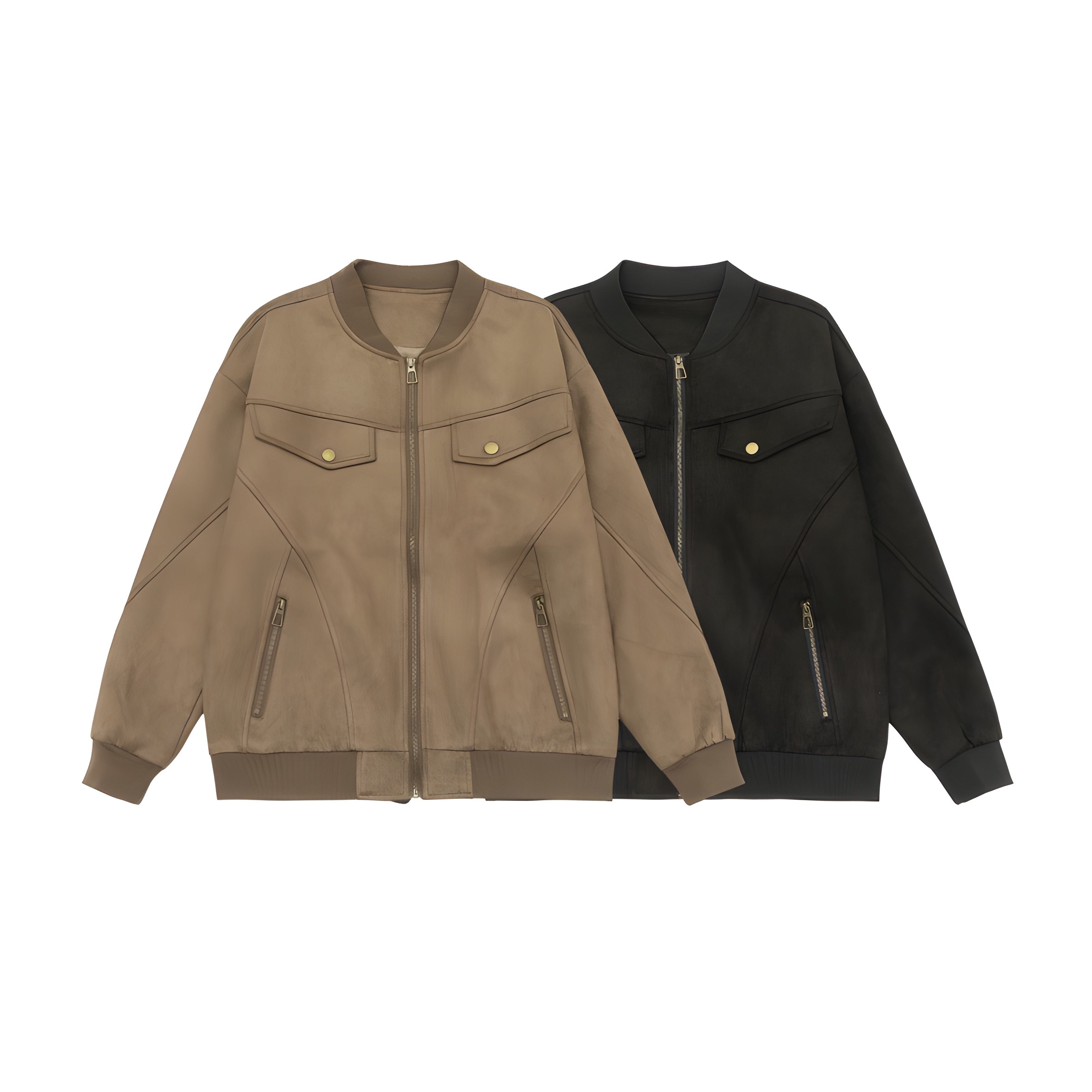 Classic Suede Bomber Jacket