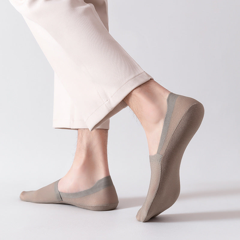 Invisible Anti-Slip Silk Socks in loafers