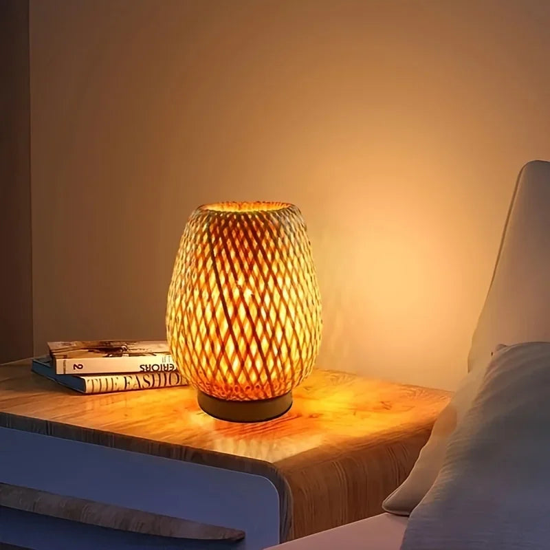 Japanese Bamboo Weave Lamp