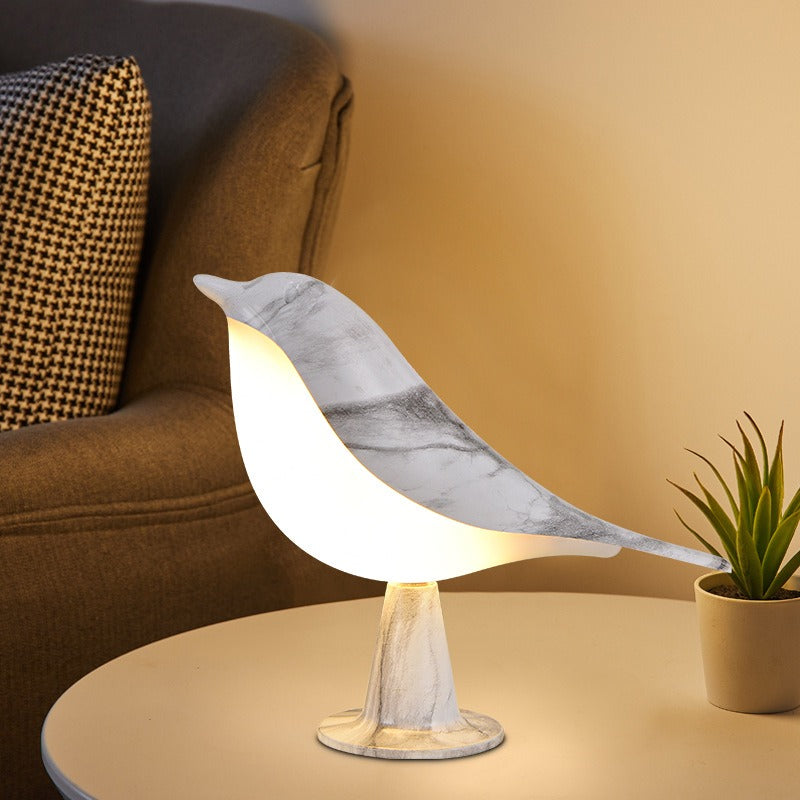 Wooden Bird Bedside Lamp