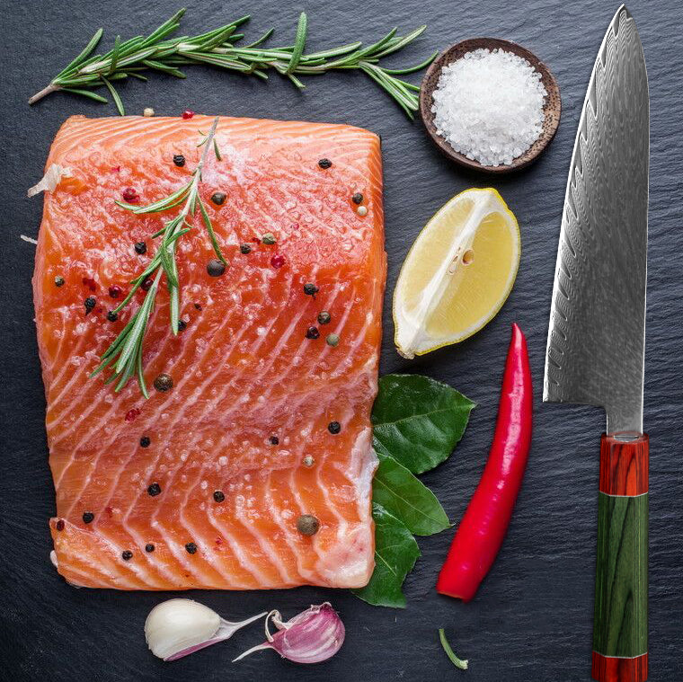 VG10 Damascus Chef Knife — 8'' Japanese Blade