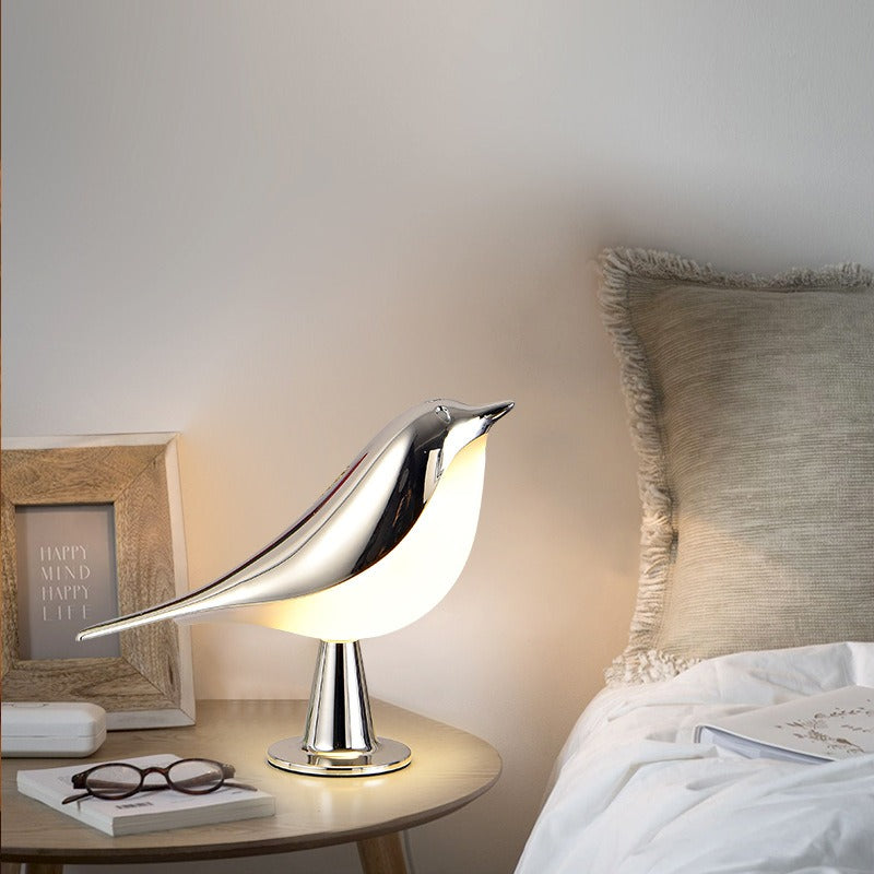 Wooden Bird Bedside Lamp