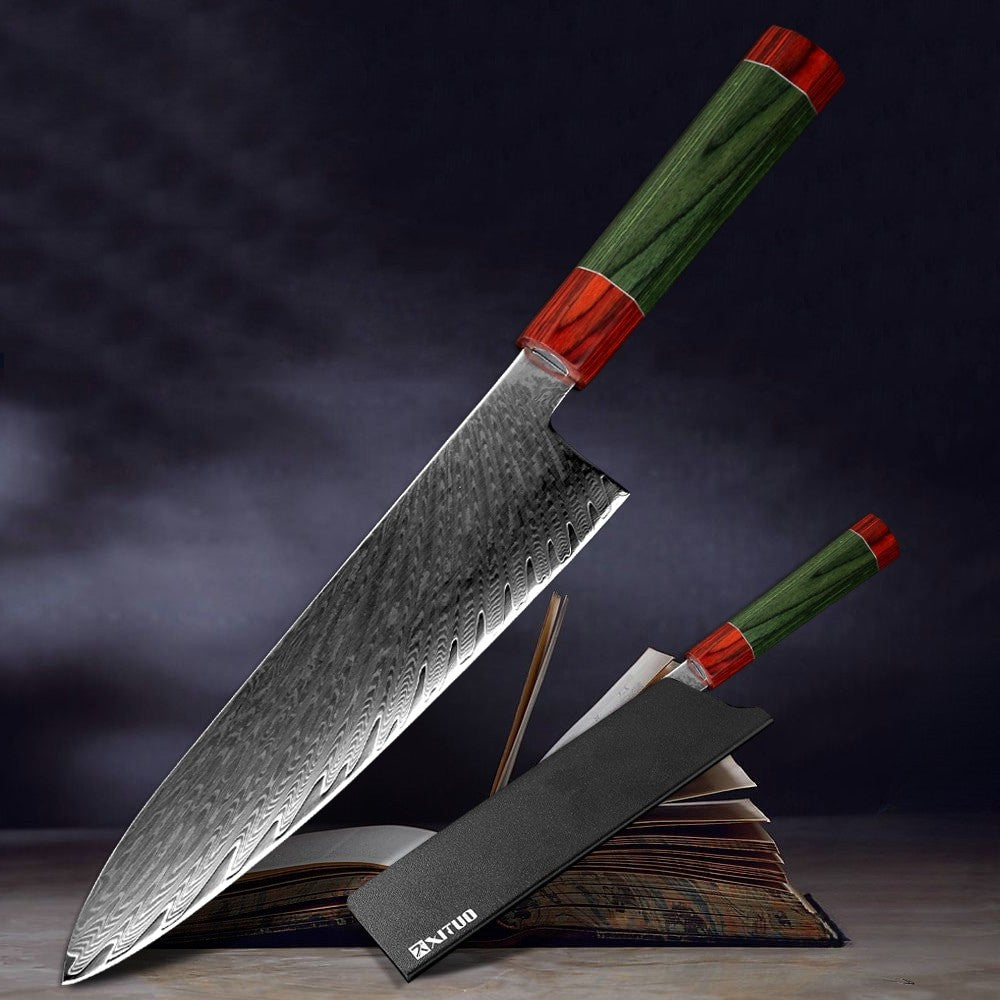 VG10 Damascus Chef Knife — 8'' Japanese Blade